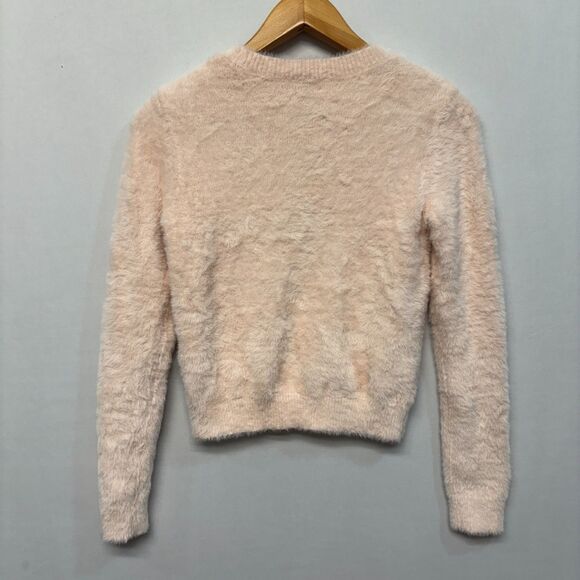Aritzia Sunday Best Women Fuzzy Knit Cropped Sweater Size Medium C064 -1 - Picture 11 of 15